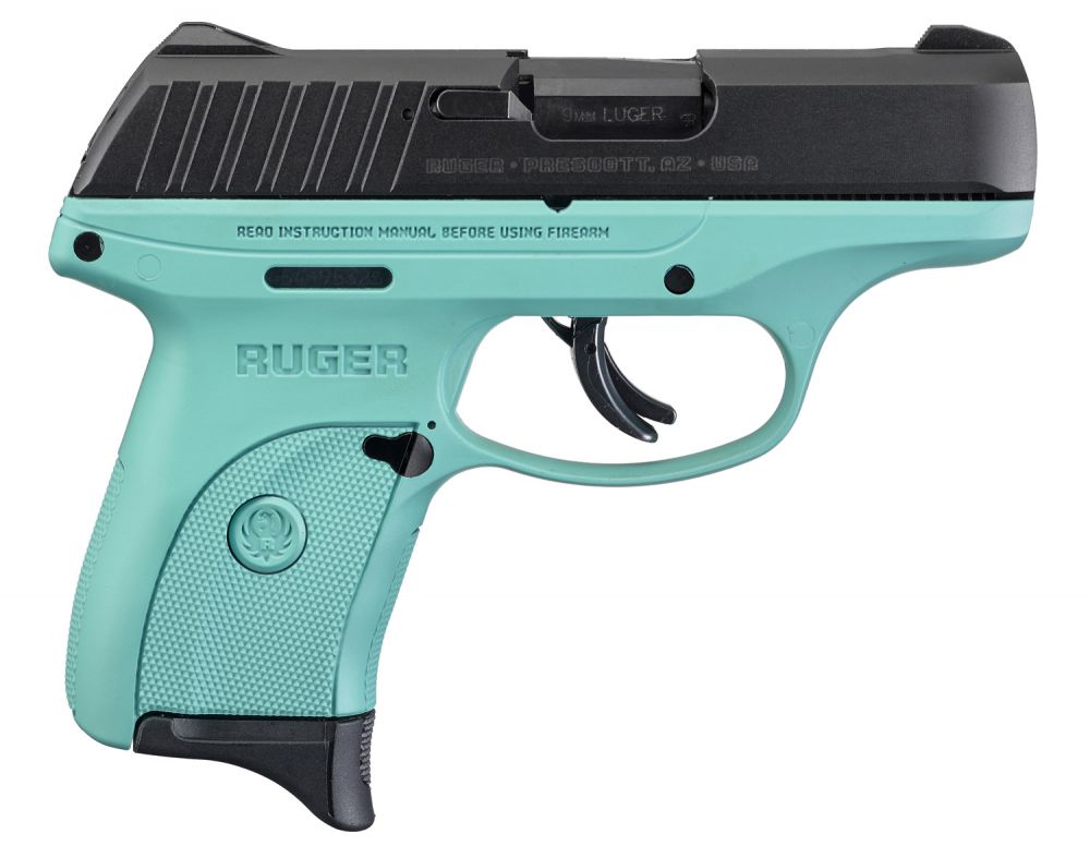 RUGER EC9S 9MM BLK/TURQUOISE 7+1 FS RUGER EC9S 9MM BLK/TURQUOISE 7+1 FS