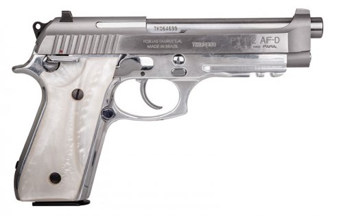 Taurus - PT92, 9mm, 5" Barrel, Fixed Sights, Stainless, White P Taurus - PT92, 9mm, 5" Barrel, Fixed Sights, Stainless, White P