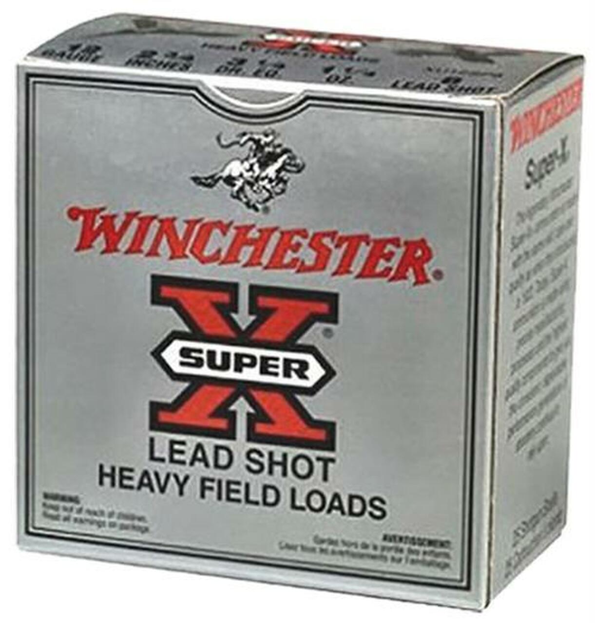 Winchester Super-X Heavy Game Load 12 Ga, 2.75", 1.1oz, 4 Shot, 25rd/Box Winchester Super-X Heavy Game Load 12 Ga, 2.75", 1.1oz, 4 Shot, 25rd/Box