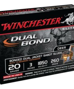 Winchester Dual Bond Fully Rifled Slug 20 Gauge, 3 Inch, 1850 FPS, 260gr, 5rd/Box