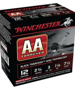 Winchester AA TrAAcker 12 Ga, 2.75", 1250 FPS, 1.125oz, 7.5 Shot, Black Wad, 25rd/Box