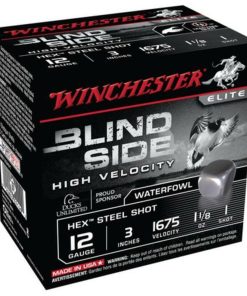 Winchester Blind Side Steel Hex High Velocity Waterfowl 12 Gauge, 3 Inch, 1675 FPS, 1.125 Ounce, 1 Shot, 25rd/Box