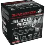 Winchester Blind Side Steel Hex High Velocity Waterfowl 12 Ga, 3", 1675 FPS, 1.125oz, 6 Shot, 25rd/Box