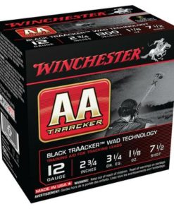 Winchester AA TrAAcker 12 Ga, 2.75", 1300 FPS, 1.125oz, 7.5 Shot, Black Wad, 25rd/Box