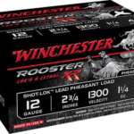 Winchester Rooster XR Shot-Lok 12 Ga, 3", 4 shot, 15rd/Box