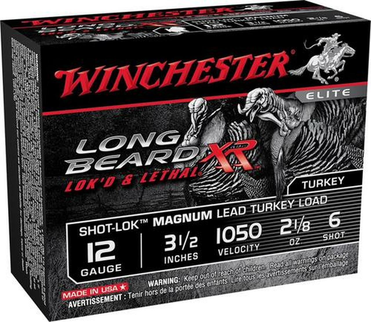 Winchester Long Beard XR 12 Ga, #6, Lead, 3 1-7/8 oz, 1050 fps, 10rd/Box Winchester Long Beard XR 12 Ga, #6, Lead, 3 1-7/8 oz, 1050 fps, 10rd/Box
