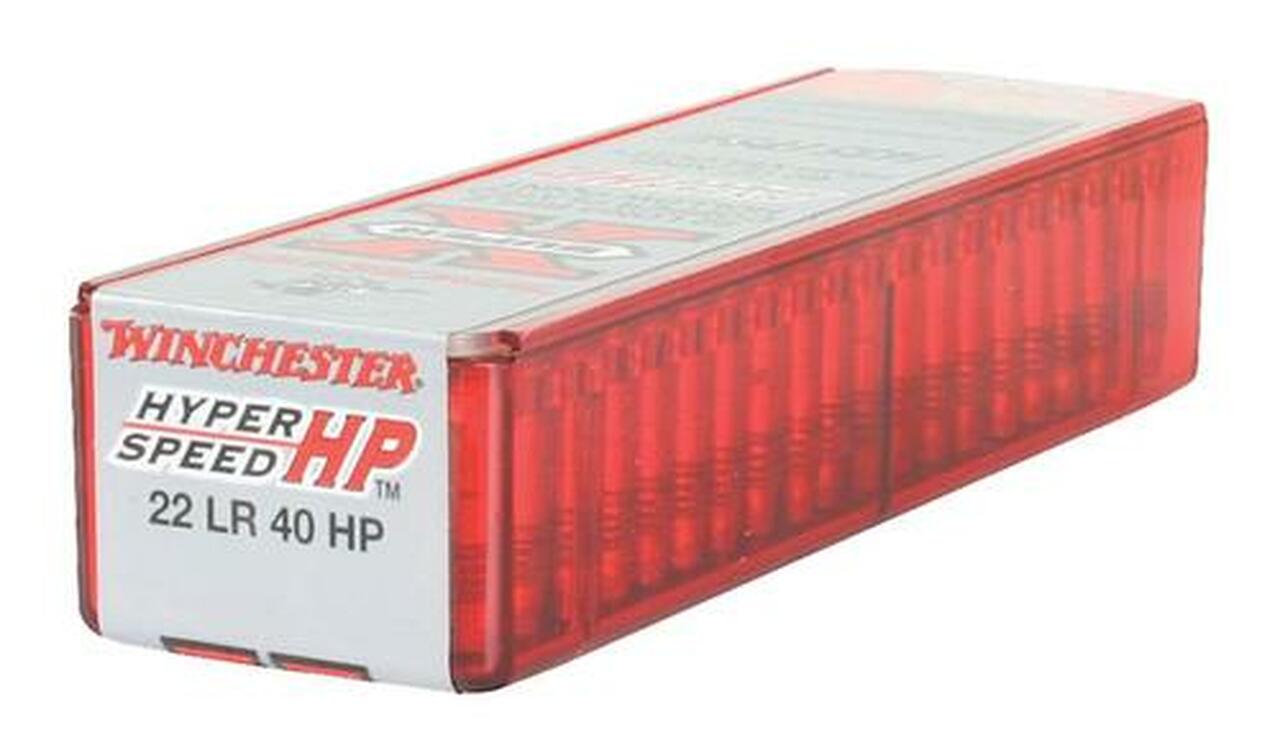 Winchester Super-X 22LR 40gr, Plated Hollow Point, 100rd/Box, 20 Box/Case Winchester Super-X 22LR 40gr, Plated Hollow Point, 100rd/Box, 20 Box/Case