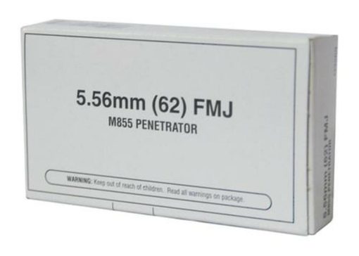 Buy Winchester USA Brand 5.56mm NATO 62gr, Full Metal Jacket Green Tip 20rd Box