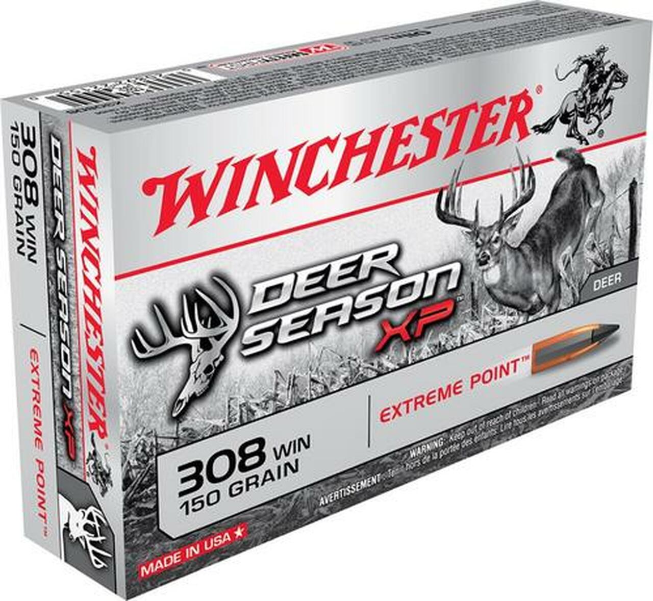 Winchester Deer Season .308 Win, 150 Gr, Poly Tip, 20rd Box Winchester Deer Season .308 Win, 150 Gr, Poly Tip, 20rd Box