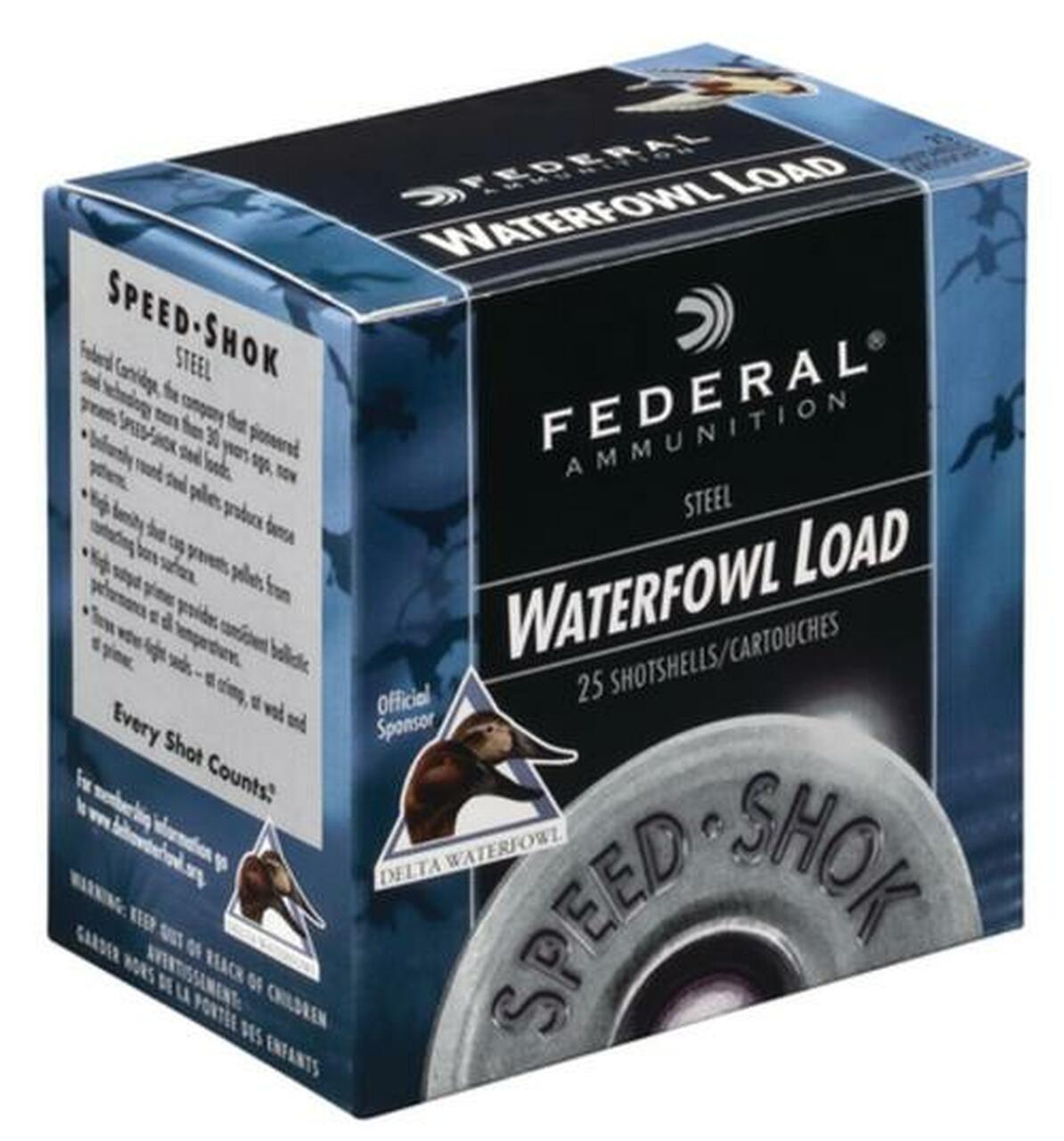Federal Speed-Shok Steel 12 Ga, 3.5", 1550 FPS, 1.375oz, T Shot, 25rd/Box Federal Speed-Shok Steel 12 Ga, 3.5", 1550 FPS, 1.375oz, T Shot, 25rd/Box
