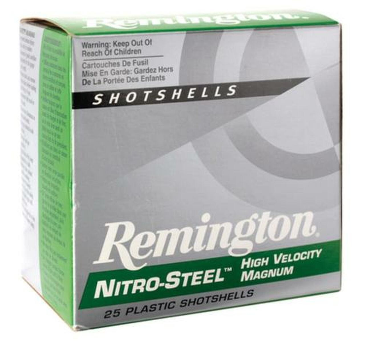 Remington Nitro Steel 12 Ga, 3" 1.4oz, 4 Shot, 25rd/Box Remington Nitro Steel 12 Ga, 3" 1.4oz, 4 Shot, 25rd/Box