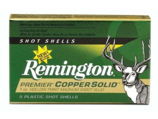 Buy Remington Premier Copper Slug Loads 12 Ga, 2.75", 1oz, Sabot Slug Shot, 5rd/Box