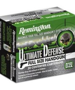 Remington Ultimate Defense 9mm 147gr, Brass Jacket Hollow Point, 20rd Box