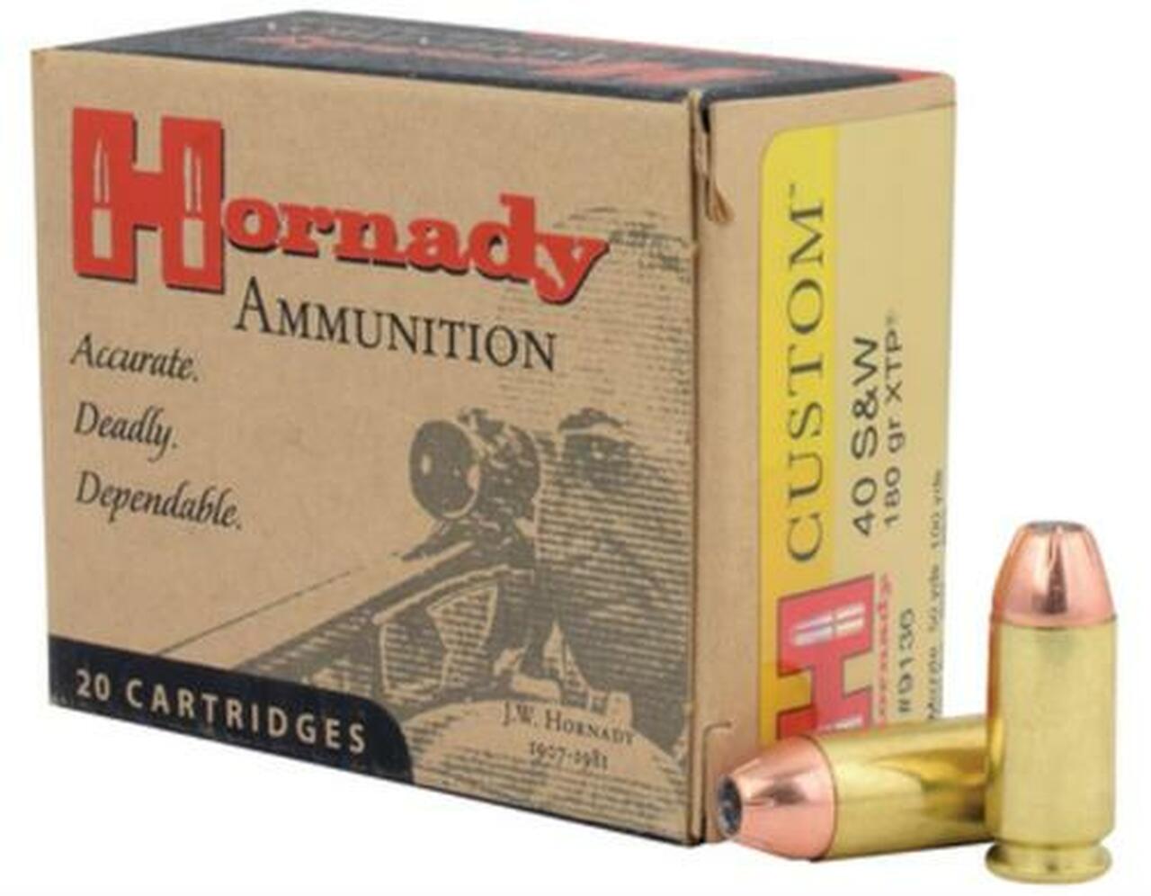Hornady .40 Smith & Wesson 180gr, Jacketed Hollow Point XTP 20rd Box Hornady .40 Smith & Wesson 180gr, Jacketed Hollow Point XTP 20rd Box