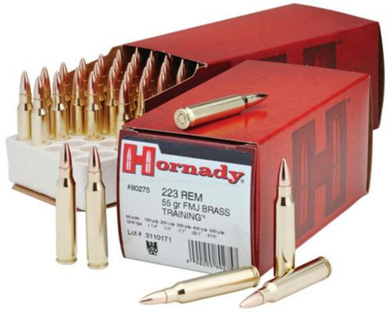 Hornady .223 Remington 55gr, Full Metal Jacket Boattail, 50rd Box Hornady .223 Remington 55gr, Full Metal Jacket Boattail, 50rd Box