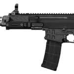 Spikes Rare Breed Spartan Stripped Lower, Multi-Cal, Black, Painted Red Helmet