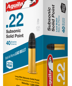 Aguila 22LR Subsonic 40gr SP, 50rd Box