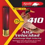 Aguila Hunting High Velocity .410 Ga, 2.5", 1/2oz, 6 Shot, 25rd Box