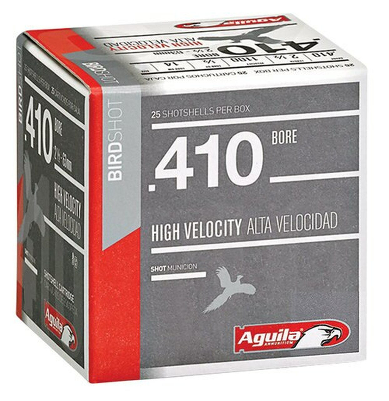 Aguila Hunting High Velocity 410 Ga, 2.5", 1/2oz, 7.5 Shot, 25rd/Box Aguila Hunting High Velocity 410 Ga, 2.5", 1/2oz, 7.5 Shot, 25rd/Box