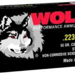 Wolf .223 Rem 55gr, Bimetal Jacket, Steel Case, 500rd/Box