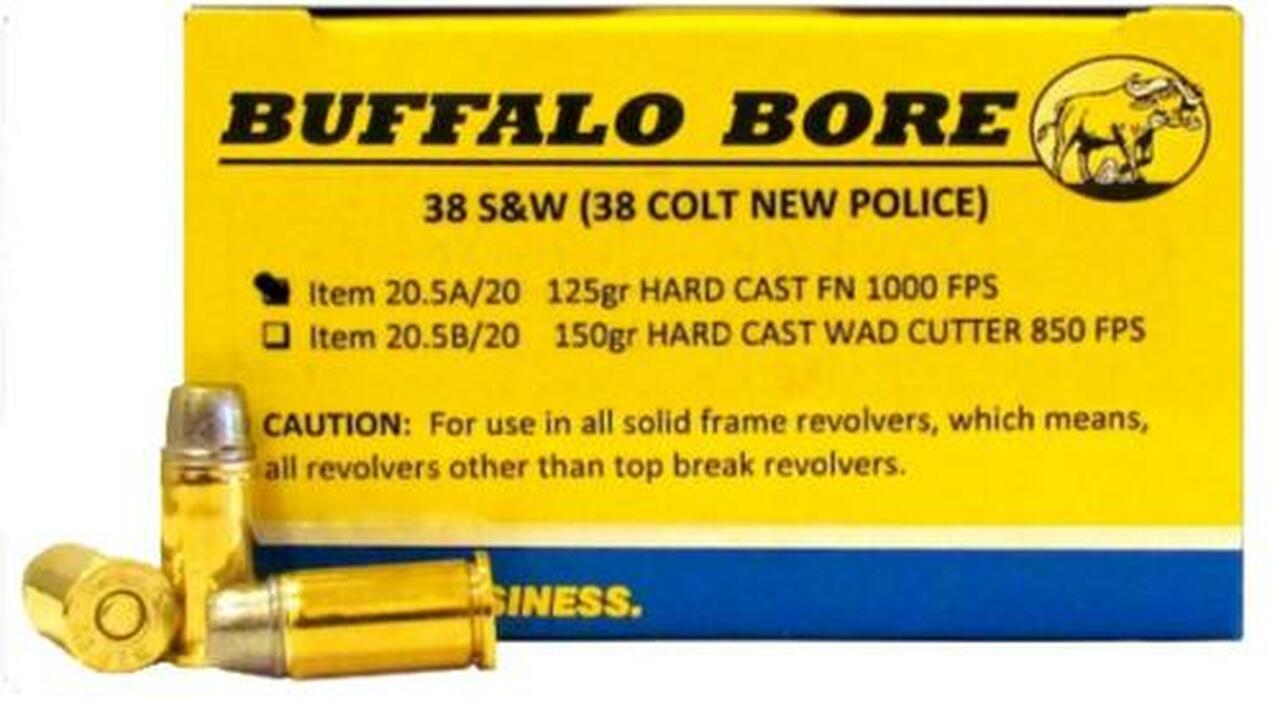 Buffalo Bore 38S&W 125gr, Hard Cast Flat Nose 20rd Box Buffalo Bore 38S&W 125gr, Hard Cast Flat Nose 20rd Box