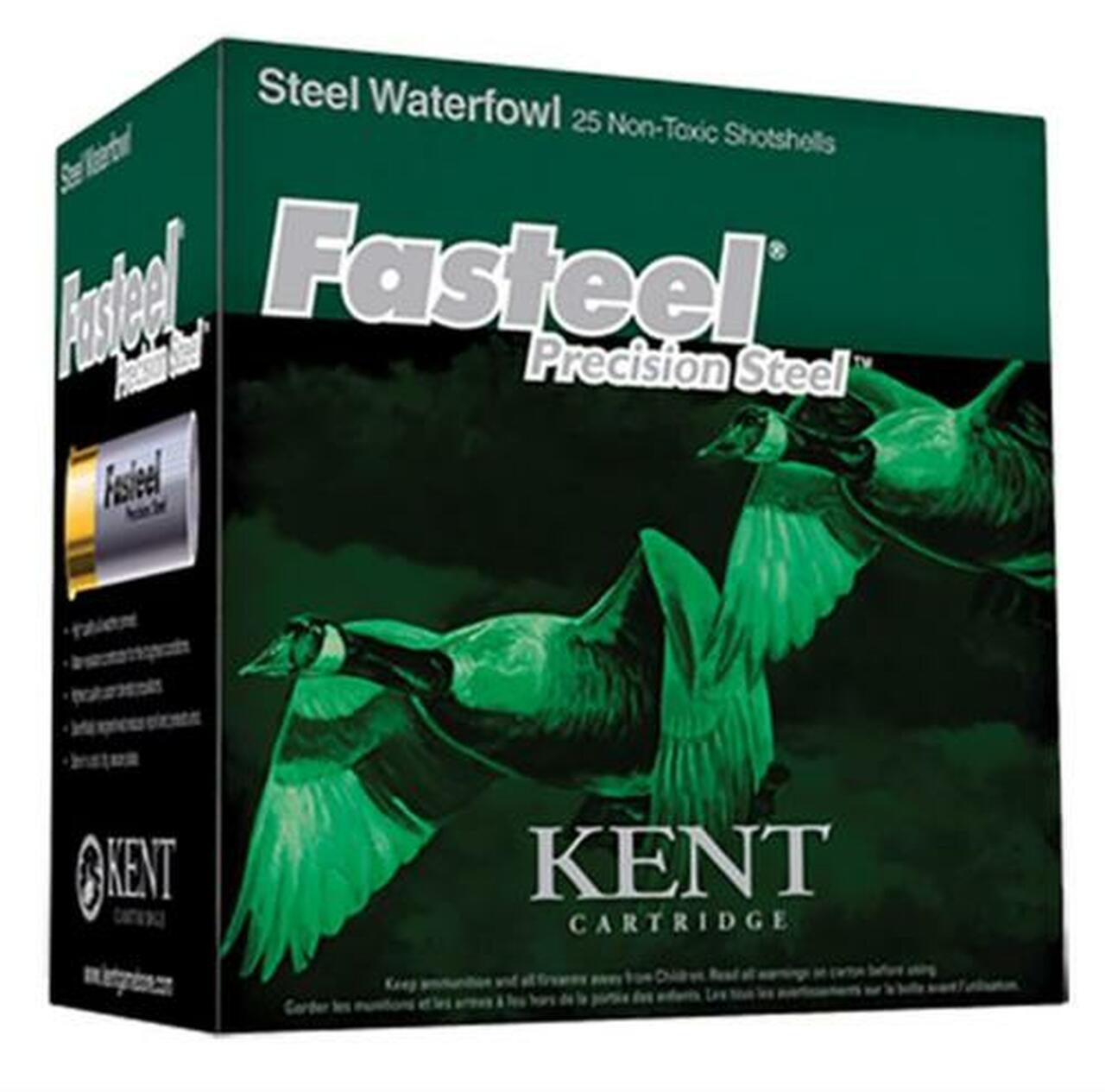Kent Fasteel 12 Ga, 3.5", 1 1/4oz, BB Shot, 25rd/Box Kent Fasteel 12 Ga, 3.5", 1 1/4oz, BB Shot, 25rd/Box