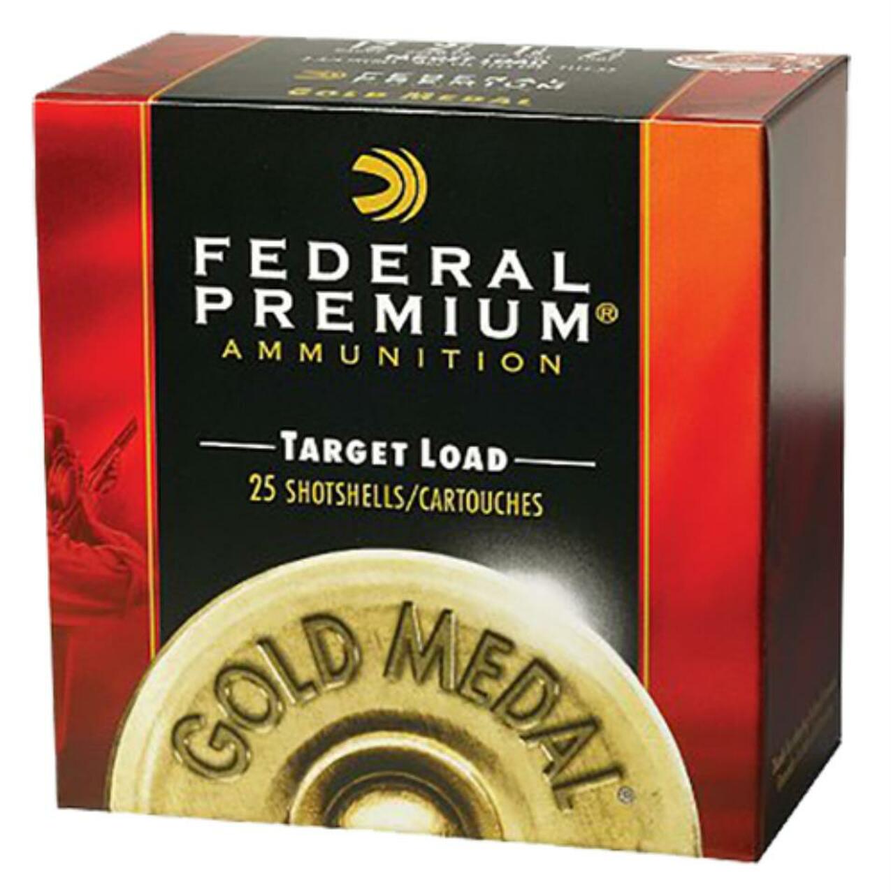 Federal Competition Gold Medal Plastic 12 Ga, 2.75", 1-1/8oz, 8 Shot, 250rd/Case Federal Competition Gold Medal Plastic 12 Ga, 2.75", 1-1/8oz, 8 Shot, 250rd/Case