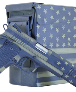 Citadel M-1911 45 ACP, 5" Barrel, Black G10 Grip American Flag, Battleworn Green Frame American Flag, Battleworn Green Slide, 8rd