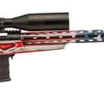 Howa 1500, Bolt Action Rifle, 308 Winchester, 24" Heavy Threaded Barrel, Red White & Blue American Flag Finish, Polymer Stock, Right Hand, Bipod, 10rd Mag, 4X16-50 Scope Included