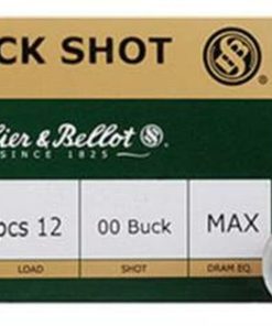 Sellier and Bellot SB Buckshot 12Ga 2 3/4 1 1/4 oz #00 12 Pellet 25Rd/Box