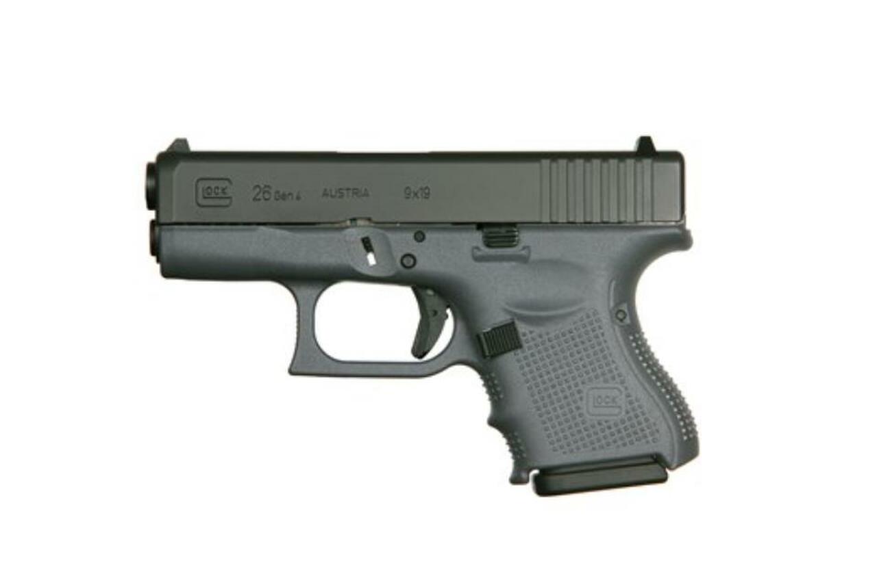 Glock G26 G4 9mm 3.4" Barrel Full Gray Cerakote Finish 10rd Mag Glock G26 G4 9mm 3.4" Barrel Full Gray Cerakote Finish 10rd Mag