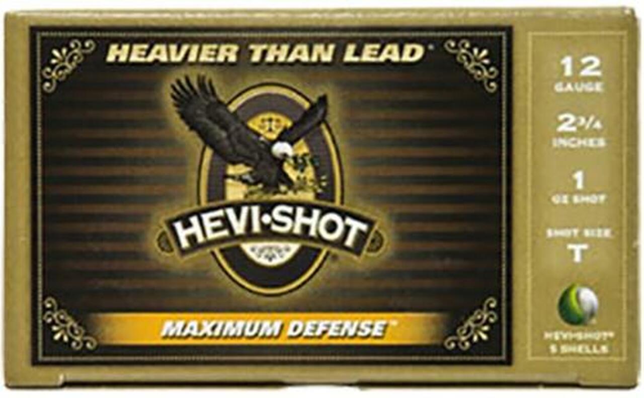 HEVI-Shot Maximum Defense 12 Ga, 2.75", 1-1/8oz, BB, 5rd/Box HEVI-Shot Maximum Defense 12 Ga, 2.75", 1-1/8oz, BB, 5rd/Box
