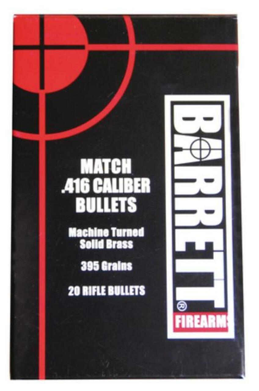 Barrett Firearms Barrett .416 Bullets 395 Grain Boat Tail 20 Per Box Barrett Firearms Barrett .416 Bullets 395 Grain Boat Tail 20 Per Box
