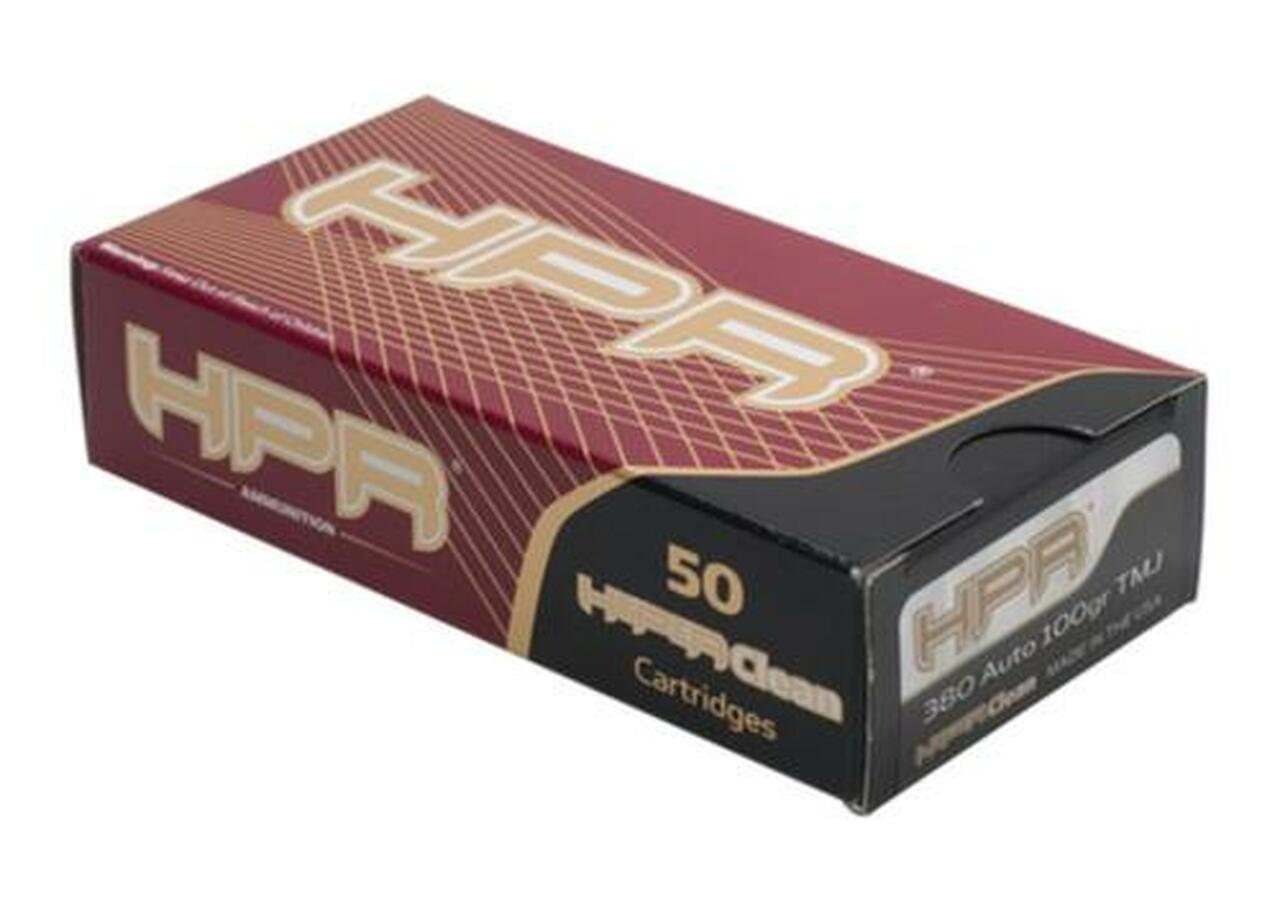 HPR Ammunition Hpr Ammunition Hyperclean .380 Acp 100gr, Total Metal Jacket 50rd Box HPR Ammunition Hpr Ammunition Hyperclean .380 Acp 100gr, Total Metal Jacket 50rd Box