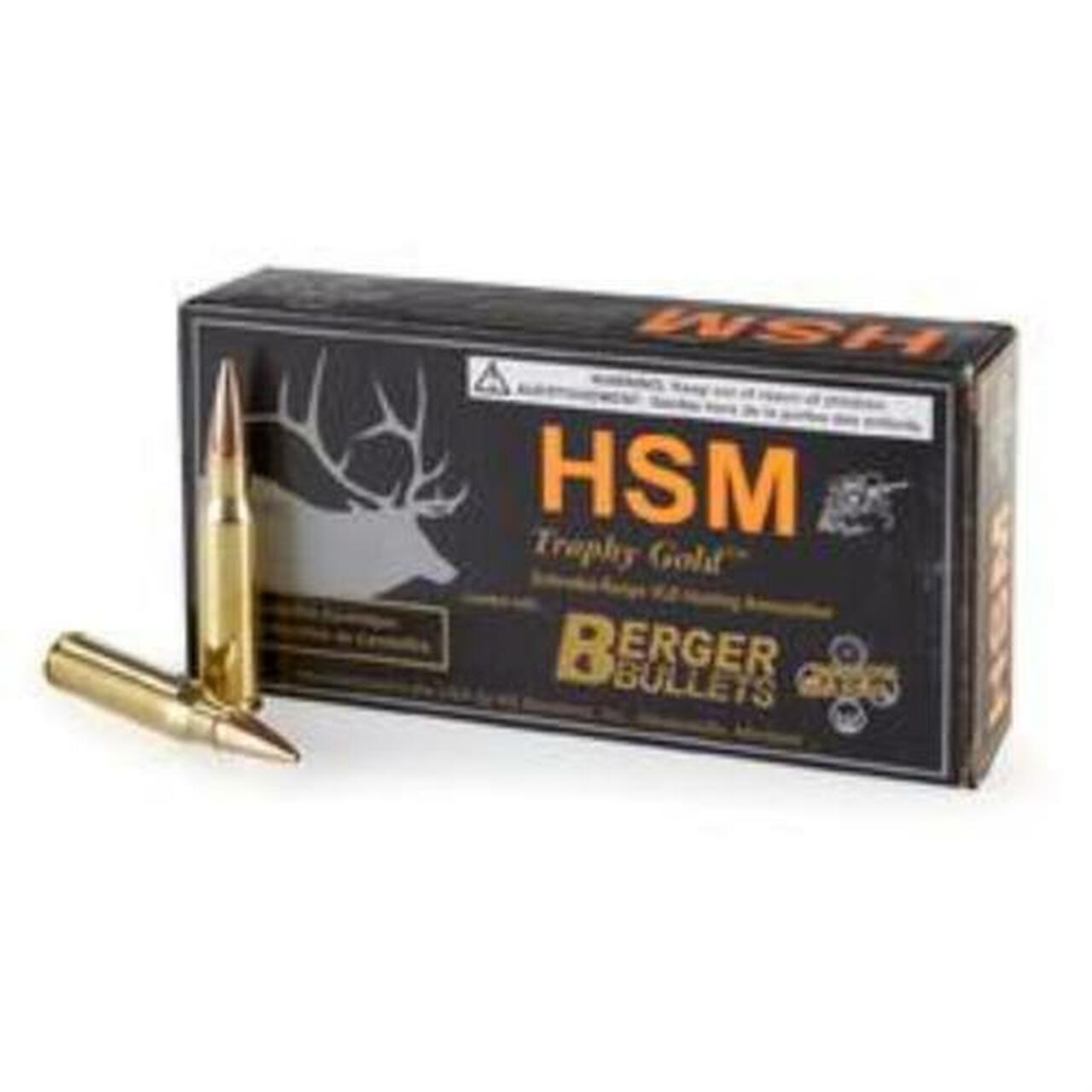 HSM Trophy Gold, .300 Weatherby Magnum, 210 Gr, Gold Berger VLD BTHP, 20rd Box HSM Trophy Gold, .300 Weatherby Magnum, 210 Gr, Gold Berger VLD BTHP, 20rd Box