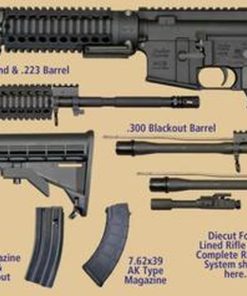 WINDHAM WEAPONRY MULTI-CALIBER RIFLE SYSTEM Kit: 5.56, 300BO & 7.62x39, Case