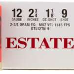 Estate Dove and Target 12ga, 2.75", 1-1/8oz, 9 Shot, 250rd/Case (10 Boxes of 25rd)