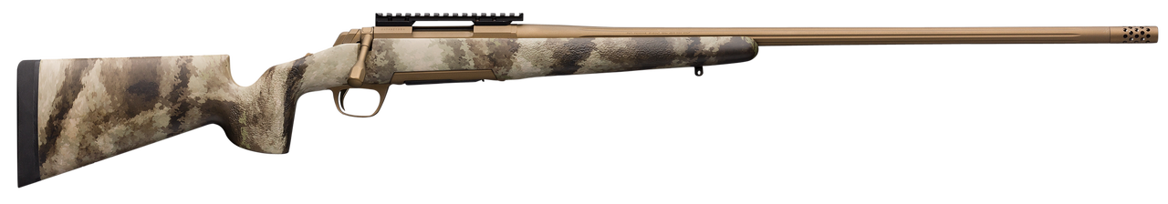 Browning X-Bolt Hells Canyon Speed Long Range 6.5 PRC 4+1 26" A-TACS AU Camo Fixed McMillan Game Scout Stock Burnt Bronze Cerakote Right Hand Muzzle Brake Browning X-Bolt Hells Canyon Speed Long Range 6.5 PRC 4+1 26" A-TACS AU Camo Fixed McMillan Game Scout Stock Burnt Bronze Cerakote Right Hand Muzzle Brake