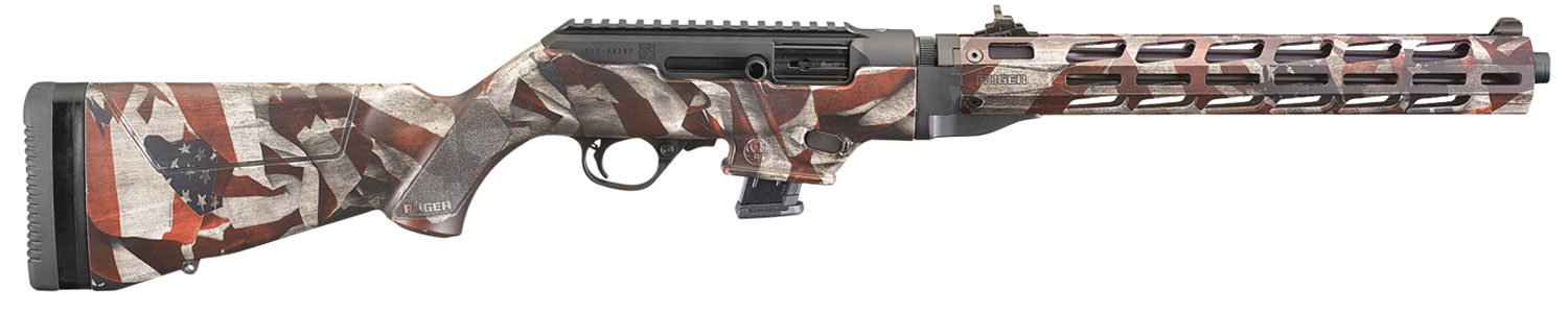 Ruger PC 9mm Carbine MLOK, American Flag- 10 Round Magazine Ruger PC 9mm Carbine MLOK, American Flag- 10 Round Magazine
