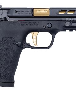 Smith & Wesson Performance Center M&P 380 Shield EZ 380 ACP Pistol with Manual Safety and Ported Barrel, Gold