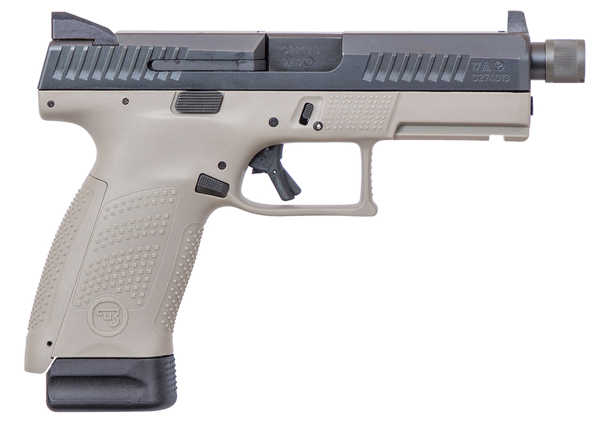 CZ P-10 Compact Suppressor-Ready Gray Frame 9mm Pistol with Reversible Mag Catch CZ P-10 Compact Suppressor-Ready Gray Frame 9mm Pistol with Reversible Mag Catch