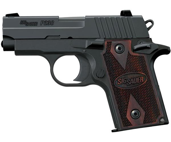 Sig Sauer P238 .380 ACP Pistol, Rosewood Grips, Night Sights Sig Sauer P238 .380 ACP Pistol, Rosewood Grips, Night Sights