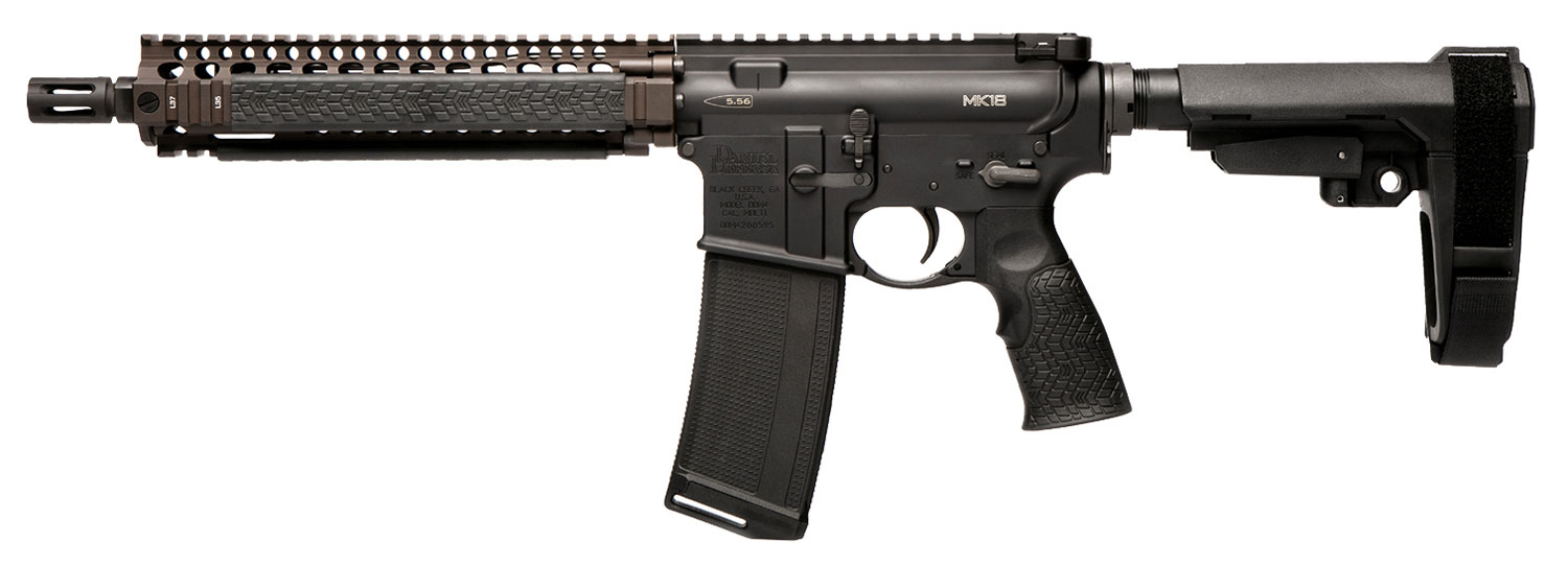 Daniel Defense MK18 AR-15 5.56 NATO Pistol with SBA3 Pistol Brace Daniel Defense MK18 AR-15 5.56 NATO Pistol with SBA3 Pistol Brace