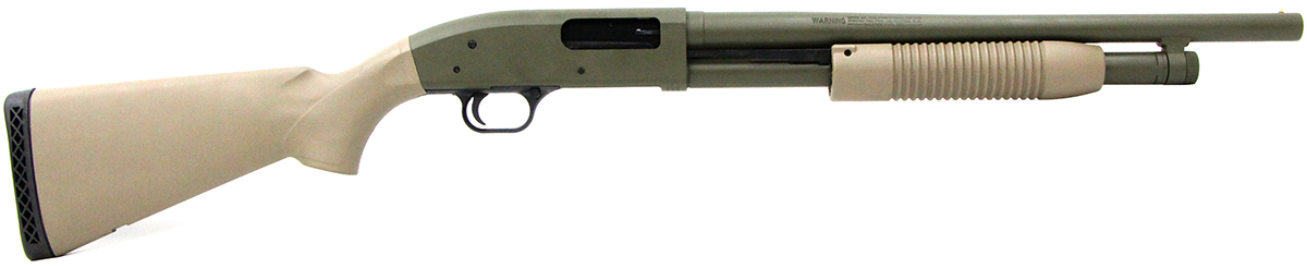 Mossberg Maverick 88 OD Green and Tan Edition 12 GA Shotgun - Hyatt Custom Mossberg Maverick 88 OD Green and Tan Edition 12 GA Shotgun - Hyatt Custom