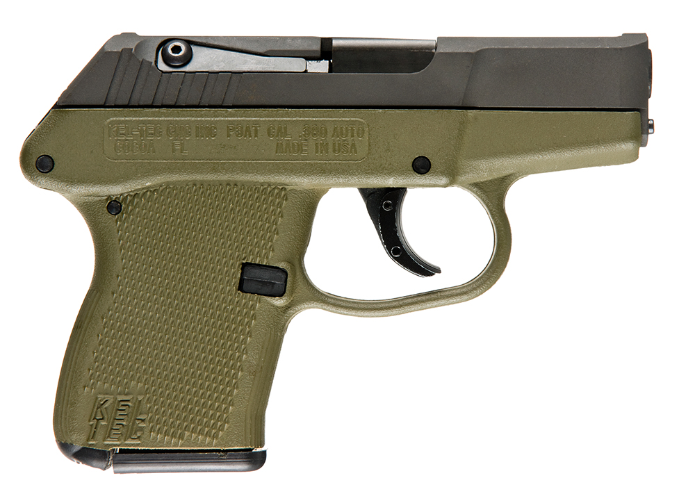 Kel-Tec P3AT Green Frame 380 ACP Pistol, Parkerized Kel-Tec P3AT Green Frame 380 ACP Pistol, Parkerized