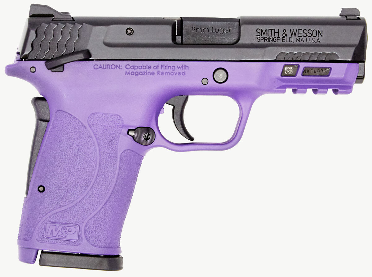 Smith & Wesson M&P Shield EZ Purple Passion Edition 9mm Pistol with Manual Safety - Hyatt Custom Smith & Wesson M&P Shield EZ Purple Passion Edition 9mm Pistol with Manual Safety - Hyatt Custom