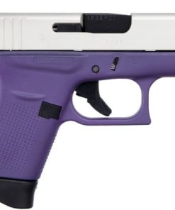 Glock 43 Apollo Custom Cerakote Purple and Silver 9mm Pistol