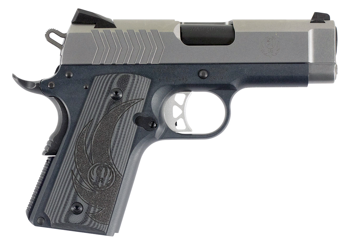 Ruger SR1911 Lightweight Officers 9mm Pistol Stainless Steel Ruger SR1911 Lightweight Officers 9mm Pistol Stainless Steel