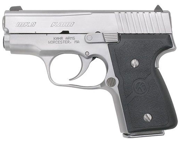 Kahr MK9 9mm Pistol, Night Sights, Matte Stainless Finish Kahr MK9 9mm Pistol, Night Sights, Matte Stainless Finish