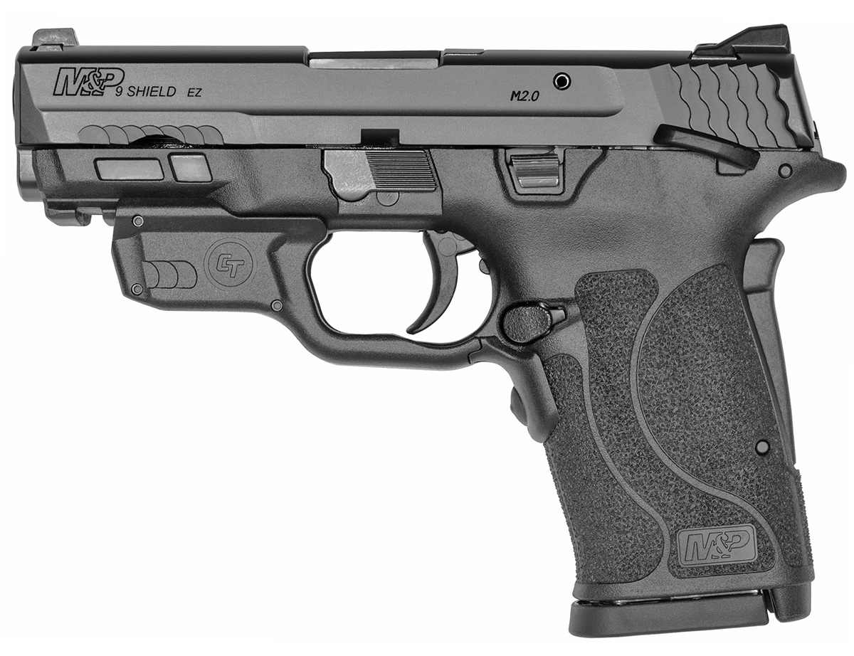 Smith & Wesson M&P 9 Shield EZ 9mm Pistol with Manual Safety and Crimson Trace Red Laser Smith & Wesson M&P 9 Shield EZ 9mm Pistol with Manual Safety and Crimson Trace Red Laser